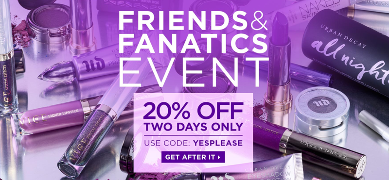 20% off Urban Decay with code YESPLEASE
